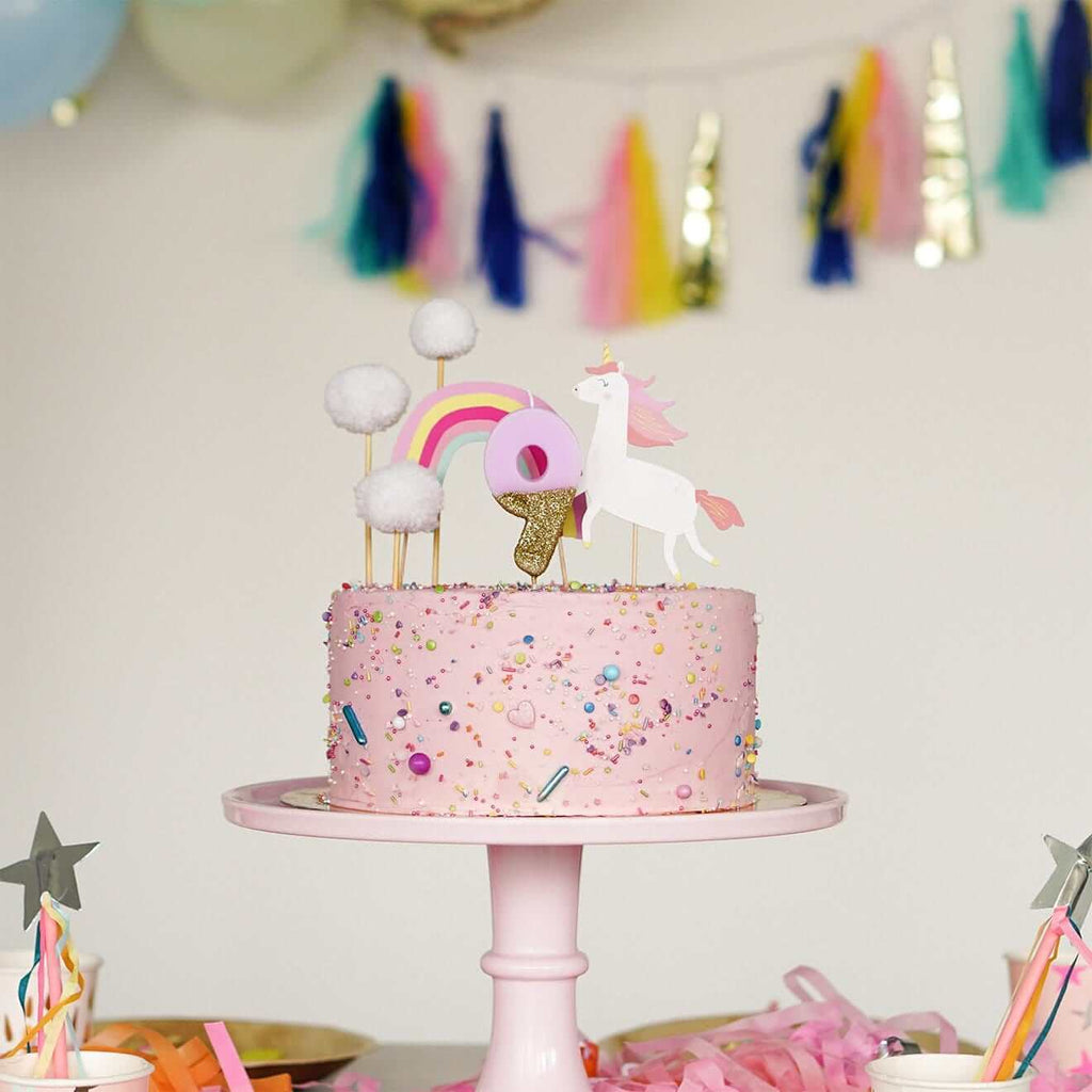 Einhorntorte in Szene